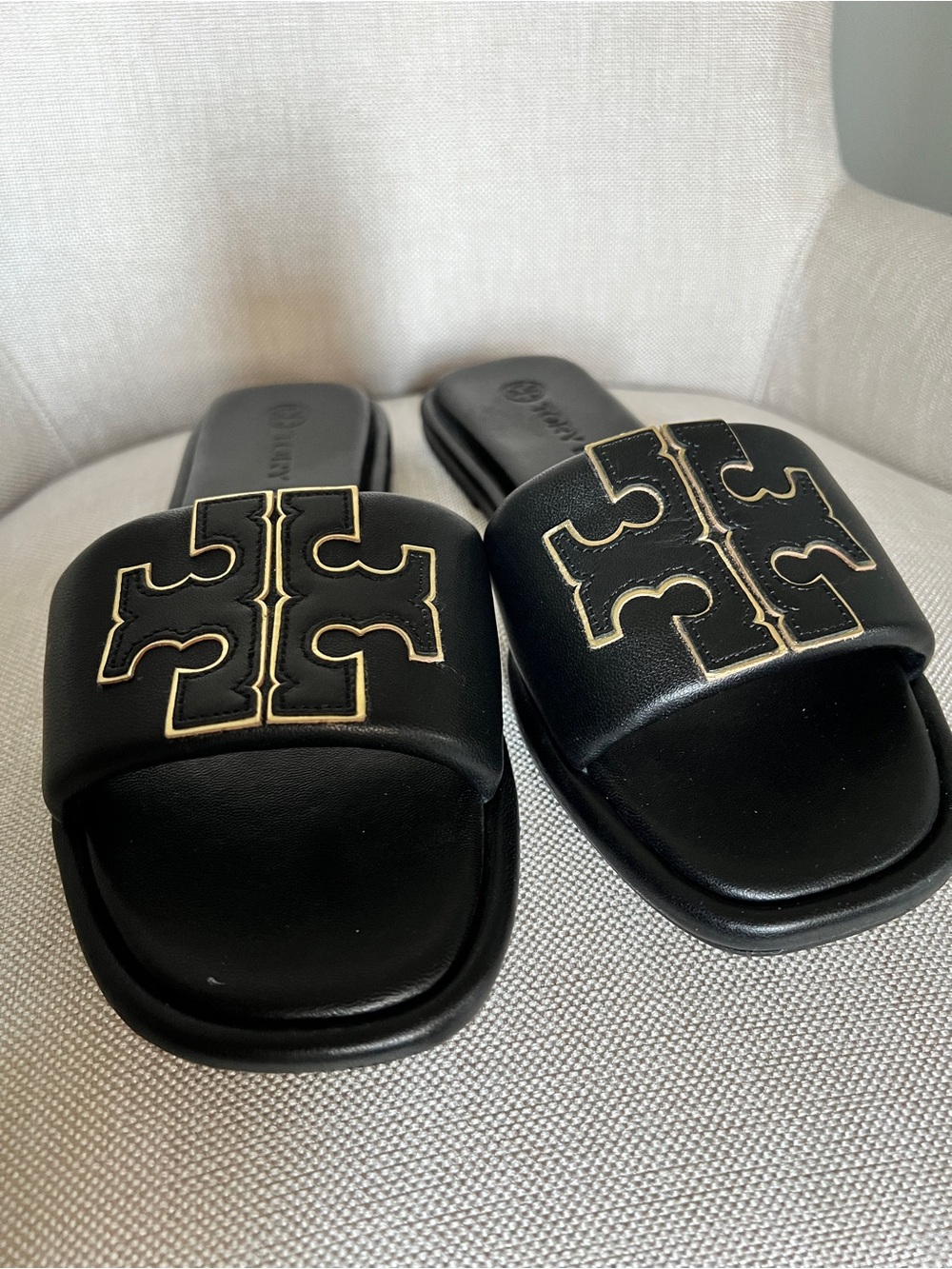 Tory Burch Nappa Leather Double T Sport Slide — Size 8 - Picture 8 of 9